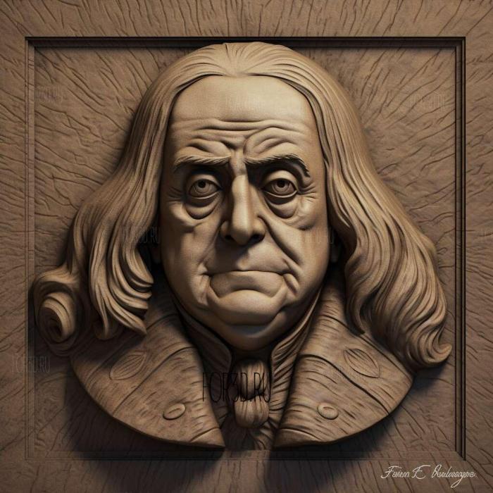 Ben Franklin 1 stl model for CNC